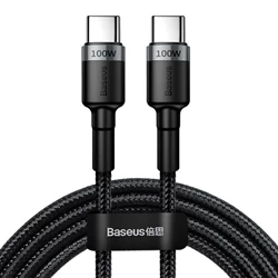 USB 2.0-kabel, C till C, svart + grå, 2 meter