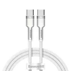 USB 2.0-kabel, C till C, vit, 1 meter