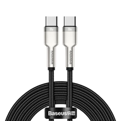 USB 2.0-kabel, C till C, svart, 2 meter