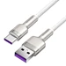 USB 2.0-kabel, A hane till C hane, Vit, 66 W, 0.5 meter