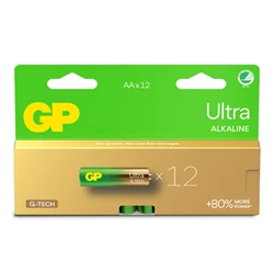 GP Ultra Alkaline AA-batteri, 1.5 Volt, 12-pack