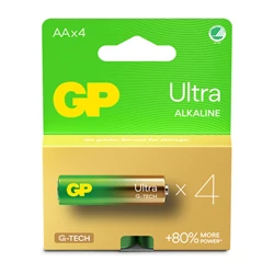 GP Ultra Alkaline AA-batteri, 1.5 Volt, 4-pack