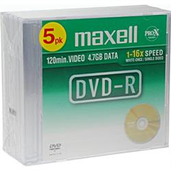 Maxell DVD-R, 1-16x, 4,7GB/120min