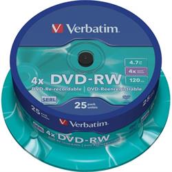 Verbatim DVD-RW, 4x, 4,7GB/120min