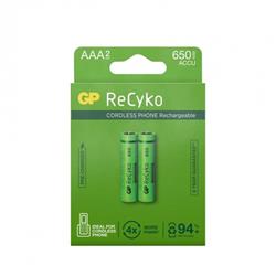 GP ReCyko laddbart AAA-batteri, 650 mAh, 2-pack