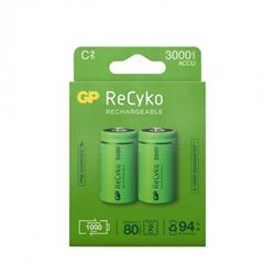 GP ReCyko laddbart C-batteri, 3000 mAh, 2-pack