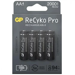 GP ReCyko Pro AA-batteri 2000 mAh, 4-pack