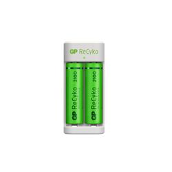 GP ReCyko laddare E211 + 2 x AA 2100 mAh batterier