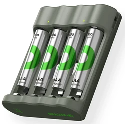 GP ReCyko batteriladdare B441 + 4 AAA-batterier 850 mAh