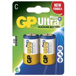 GP Ultra Plus Alkaline C-batteri, LR14, 2-pack