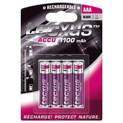 tecxus laddbart AAA- batteri, 1100mAh, 4-pack