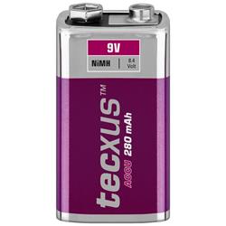 tecxus laddbart 9 Volts batteri, 280mAh