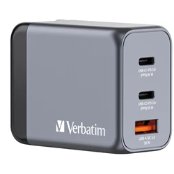 Verbatim 3-ports GaN USB-laddare, 65 Watt