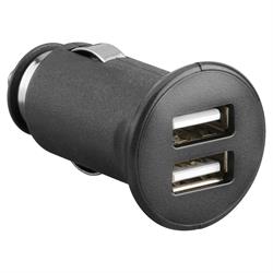 USB-laddare till bilen, 12V > 2 x USB, 2.1 A