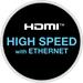 Goobay HDMI-kabel, svart, hane > hona, 0.5 meter