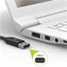 USB 2.0-kabel, USB-C hane till A hane, 0.1 meter svart