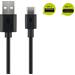 USB 2.0-kabel, USB-C hane till A hane, 0.1 meter svart