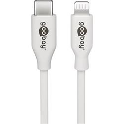 USB-kabel USB C till Lightning, vit 1 meter