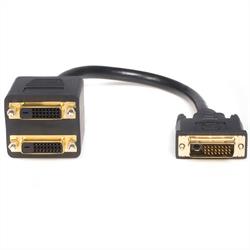 30 cm DVI-D till 2x DVI-D digital video splitter kabel – M/F 