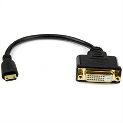 Mini HDMI till DVI-D-adapter M/F - 20 cm 