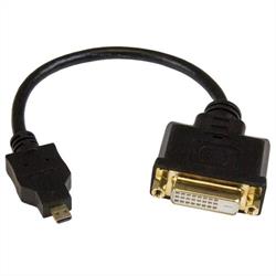 Micro HDMI till DVI-D-adapter M/F - 20 cm 