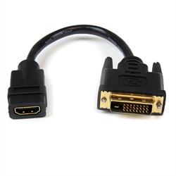 20 cm HDMI till DVI-D-videokabeladapter - HDMI-hona till DVI-hane 