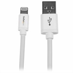 2 m lång vit 8-stifts Apple Lightning-kontakt till USB-kabel för iPhone/iPod/iPad 