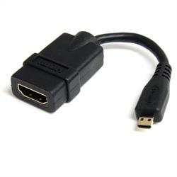 Höghastighets-HDMI-kabeladapter på 12 cm - HDMI till HDMI Micro - F/M 