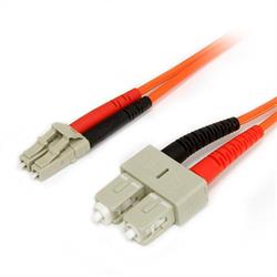 1 m 62,5/125 multiläges Duplex-fiberpatchkabel LC - SC 