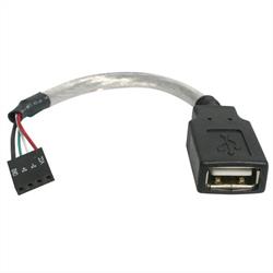 USB 2.0-kabel - USB A-hona till USB-moderkort 4 stift