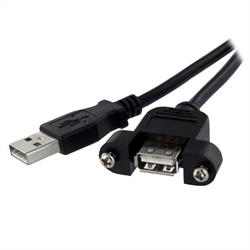 30 cm panelmontering USB-kabel A till A
