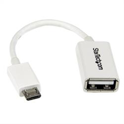 12 cm vit Micro USB till USB OTG-värdadapter M/F 