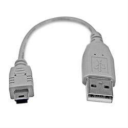 15 cm Mini USB 2.0-kabel A till mini B 