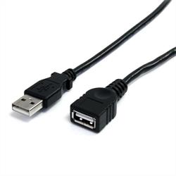 3 m svart USB 2.0-förlängningskabel A till A – M/F 