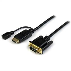 HDMI till VGA aktiv konverteringskabel på 3 m – HDMI till VGA-adapter – 1920x1200 eller 1080p 