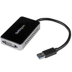 USB 3.0 till DVI externt videokort, multiskärmsadapter med USB-hubb med 1 port – 1920x1200 