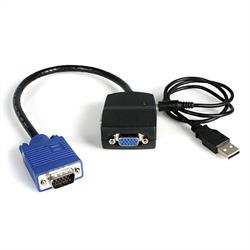 VGA-videosplitter med 2 portar - USB-driven 
