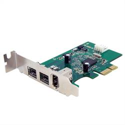 2b 1a lågprofils 1394 PCI Express FireWire-kortadapter med 3 portar 