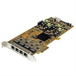 Gigabit Power over Ethernet PCIe-nätverkskort med 4 portar - PSE/PoE PCI Express-nätverkskort 