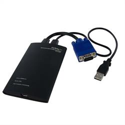 KVM-enhet till USB 2.0 akutvagn-adapter för bärbara datorer 
