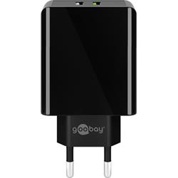 Goobay dubbel USB-snabbladdare QC 3.0 28 Watt svart