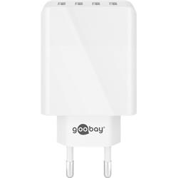 Goobay vit 4-ports USB-laddare, 6 Ampere / 30 Watt