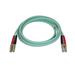 Aqua OM4 Duplex fiberoptisk kabel i multiläge - 100 Gb - 50/125 - LSZH - LC/LC - 2 m