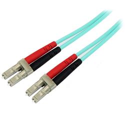 Aqua OM4 Duplex fiberoptisk kabel i multiläge - 100 Gb - 50/125 - LSZH - LC/LC - 5 m