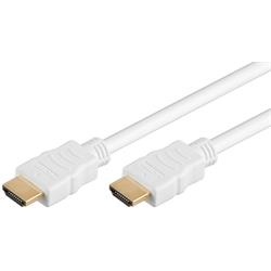 Goobay HDMI-kabel, High Speed with Ethernet, vit, 0.5 meter