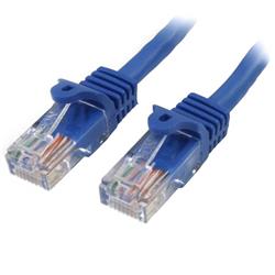 Cat5e Ethernet patchkabel med hakfria RJ45-kontakter - 10 m, Blå