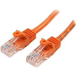 Cat5e Ethernet patchkabel med hakfria RJ45-kontakter - 10 m, Orange