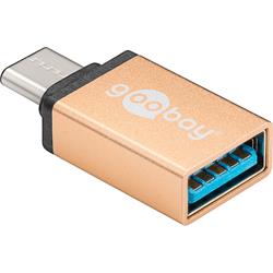 USB-adapter, USB-C hane > 3.0 A hona, Gold