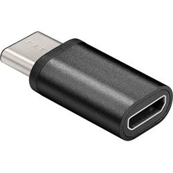 USB 2.0-adapter, USB-C hane till microB hona, Svart