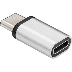 USB 2.0-adapter, USB-C hane till microB hona, Silver